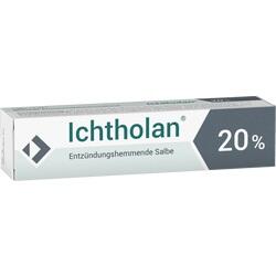 Eine Schachtel Ichtholan-Salbe mit 20% gegen Entzündungen.